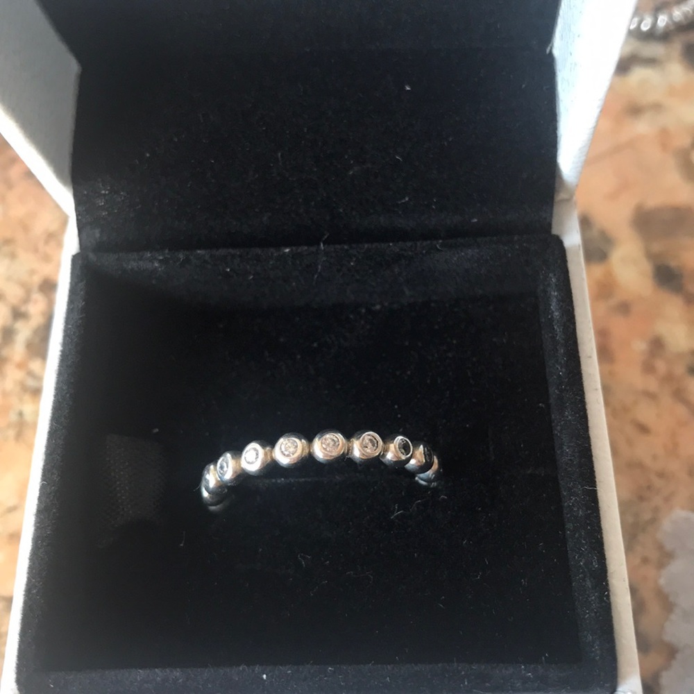 NEW PANDORA For Eternity ring. SS and Crystals